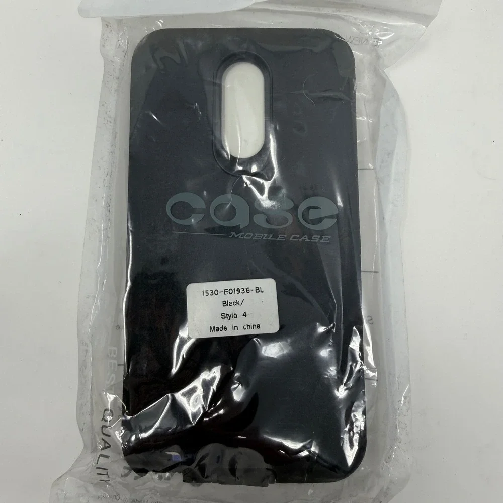 Black Mobile Phone Case for LG Stylo 4 Model 1530 E01936 BL